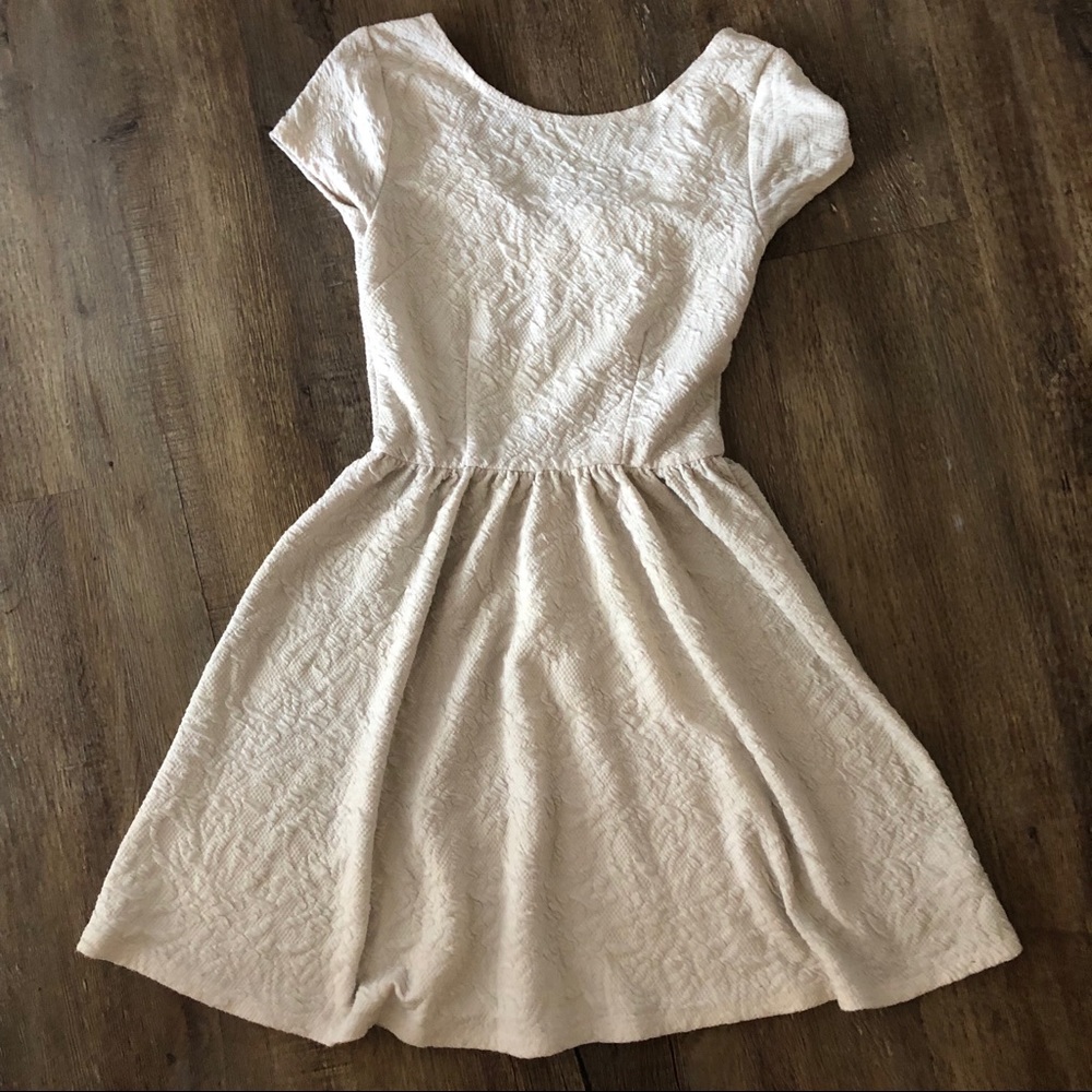 White Textured Dress